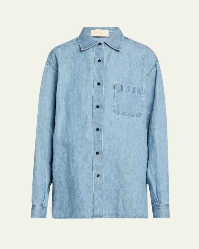 Nesson Oversized Linen Button-Down Shirt